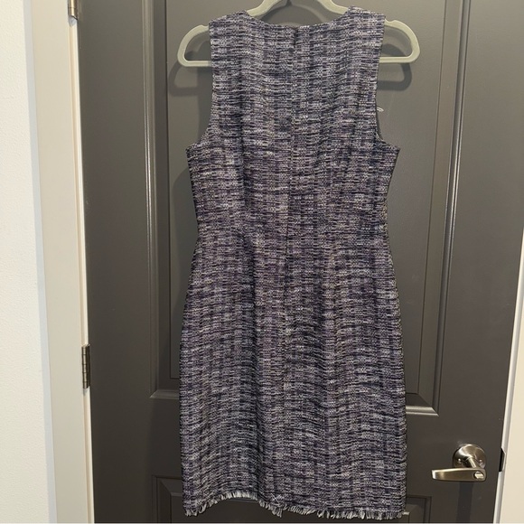 J.Crew Tweed Fringe Sheath Dress Size 4 - Picture 3 of 5